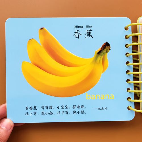 认识水果认知卡片2-3岁撕不烂的宝宝早教书防水卡片婴幼儿童早教认知
