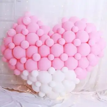 【精选好物】520情人节表白布置 白色超大立体爱心气球造型 求婚表白