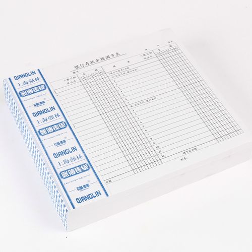 强林319-20银行存款余额调节表 会计报表 财务用品 办公用品