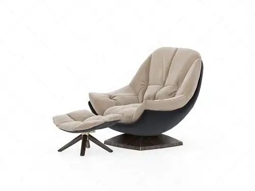 带脚踏的现代休闲躺椅