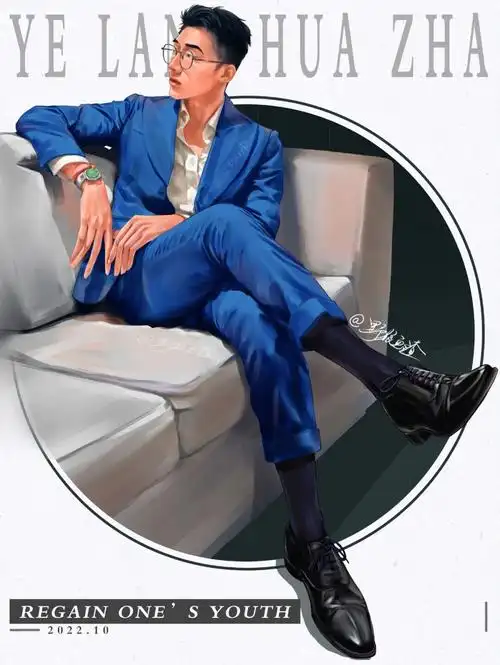 速写打卡记录  #西装  #介绍一个小哥哥  #手绘头像  #头像约稿