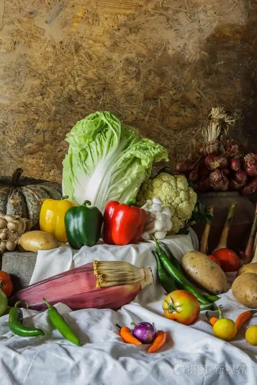 静物蔬菜香草和水果