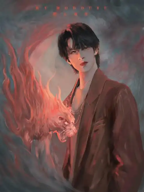 刘耀文卡其色皮衣