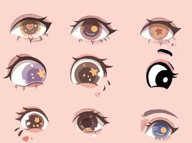 卡通头像眼睛临摹素材procreateipad绘画