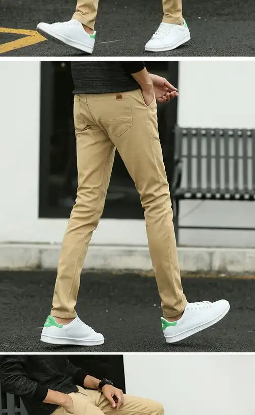 秋季裤子男宽松百搭潮流加绒休闲裤男直筒韩版修身小脚裤男士长裤