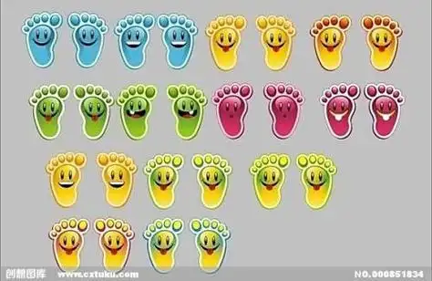 有关脚印的简笔画脚印简笔画怎么画脚印简笔画好看小孩小脚印简笔画