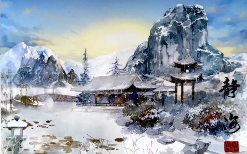 古风胶带造景拼贴.