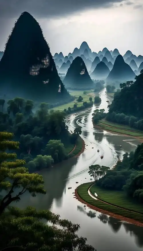 江南水乡.#人间仙境美如画 #大山深处自然美山清水秀好风光  - 抖音