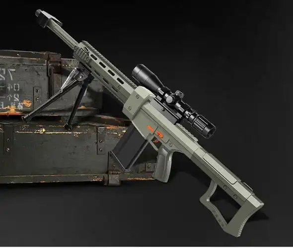 超大号巴雷特玩具枪狙击男孩儿童电动连发awm吃鸡软弹枪m24 【变色龙