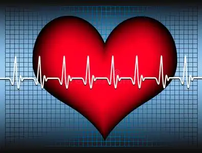 蓝色心电图图片