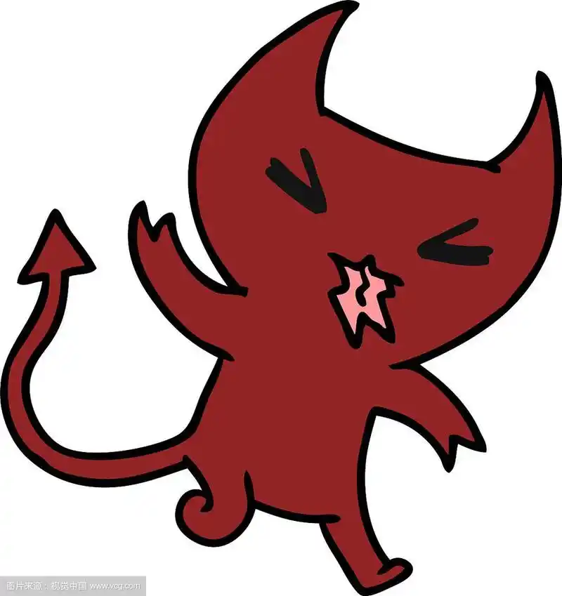 卡通的可爱的恶魔
