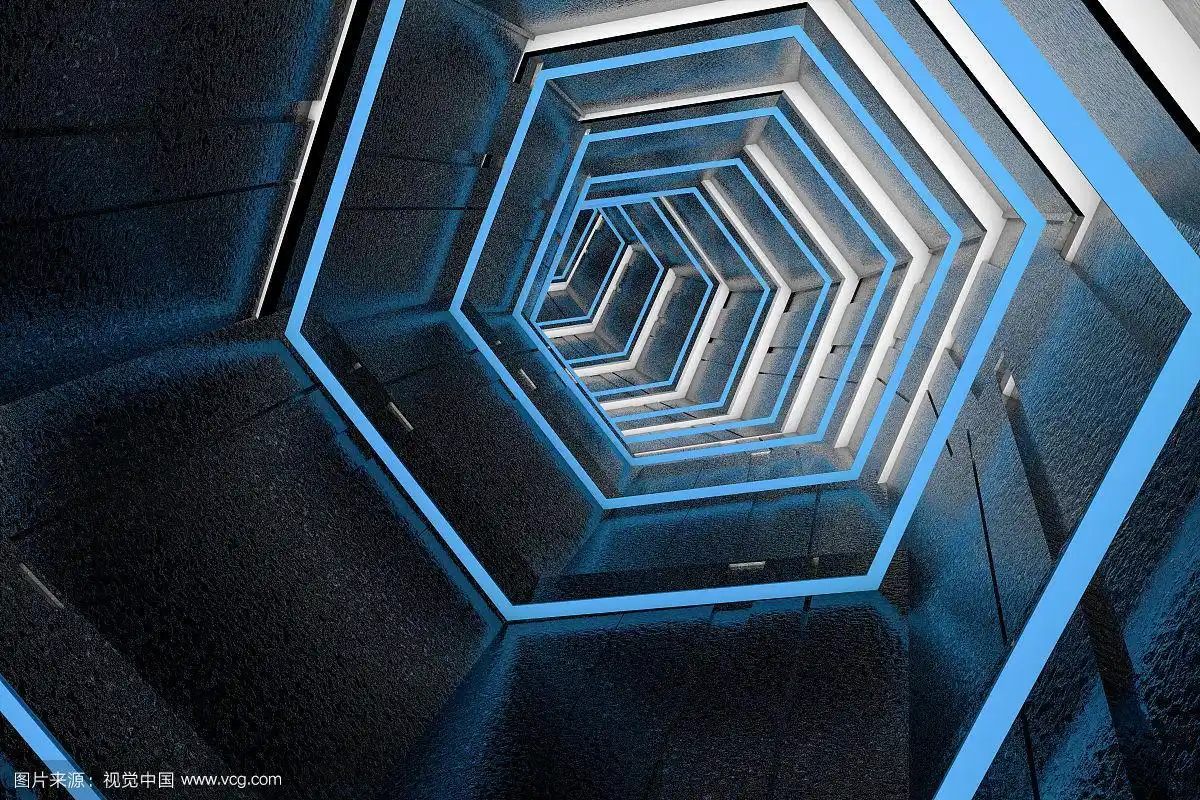 3d渲染科技感时空穿梭图