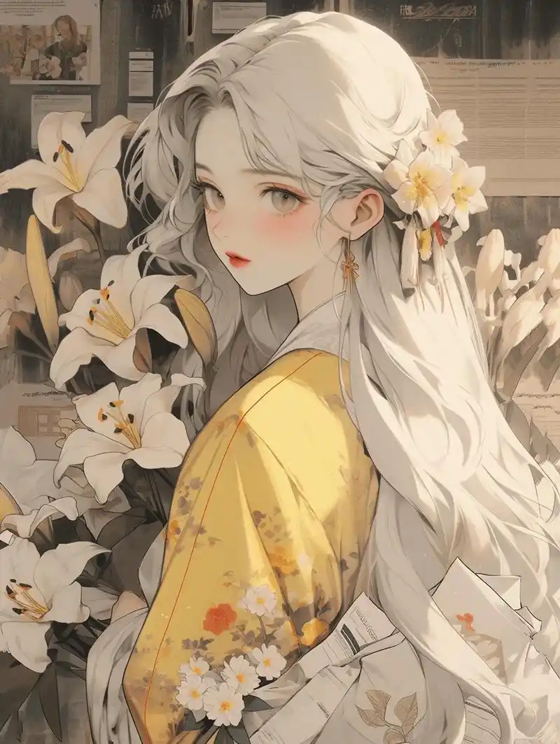 复古港风|百合仙子.#古风 #二次元少女 #漫画女孩 #二次 - 抖音