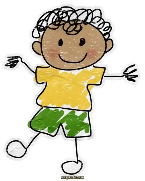 4张简单的学生卡通儿童简笔画