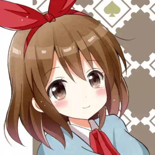 短发女生萌系蝴蝶结二次元动漫头像