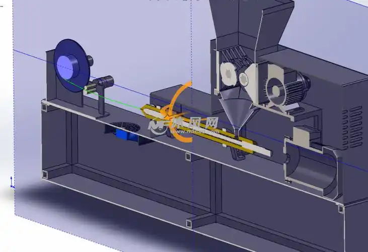 塑料挤出机三维模型