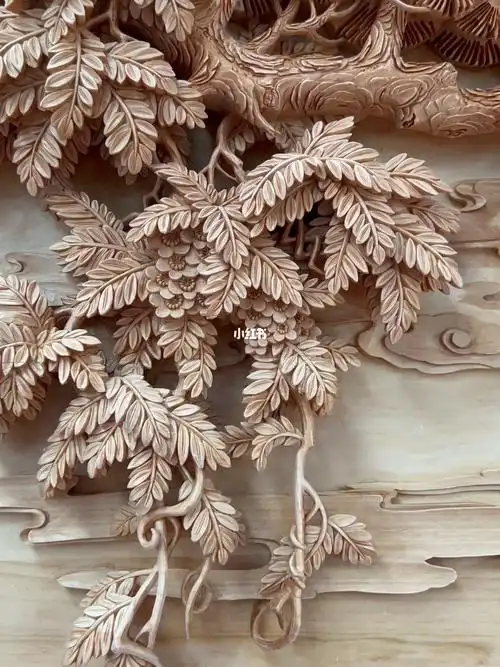 东阳木雕手工雕刻百鸟朝凤大型背景墙进门玄关屏风隔断 #东阳木雕