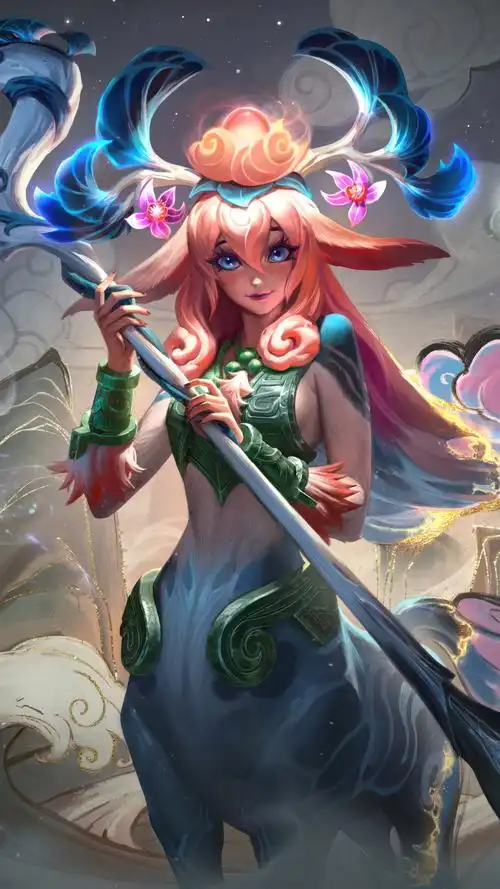 lol英雄联盟 含羞蓓蕾 莉莉娅 lillia 山海绘卷 手机壁纸