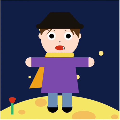 js 绘制创意自画像(互动媒体技术作业)