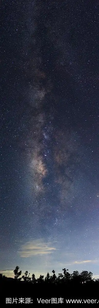 全景银河系,长曝光照片