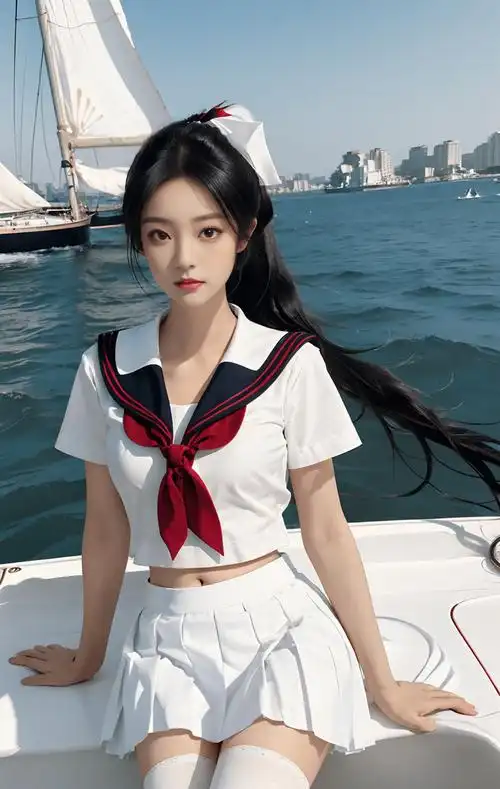 身穿洁白jk水手服的美女小姐姐,完美的身材与颜值让人心动_镜头_图片