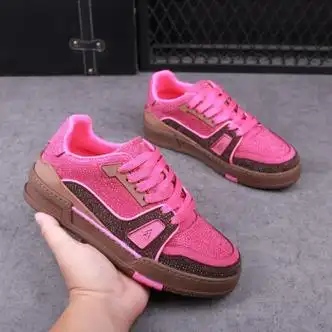 站男鞋秋季低帮烫钻休闲鞋欧美小众百搭满钻平底板鞋运动鞋男粉色41