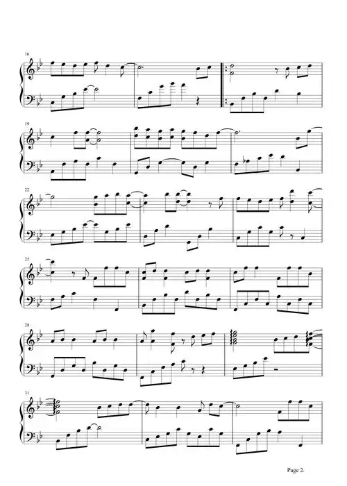 你好不好钢琴谱周兴哲伸手怕过错缩手怕错过