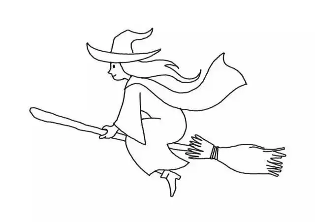 魔法之夜女巫简笔画来啦小女巫简笔画多妈简笔画人物小女孩女巫女巫简