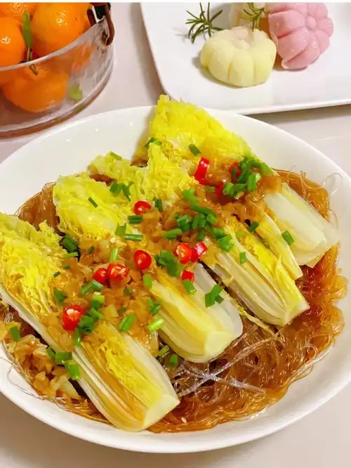 减脂午餐娃娃菜粉丝无油哦