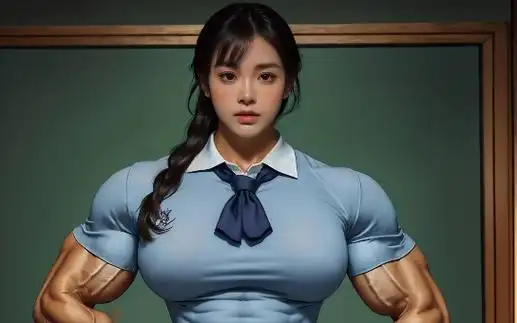 你的肌肉女小女友吃醋了