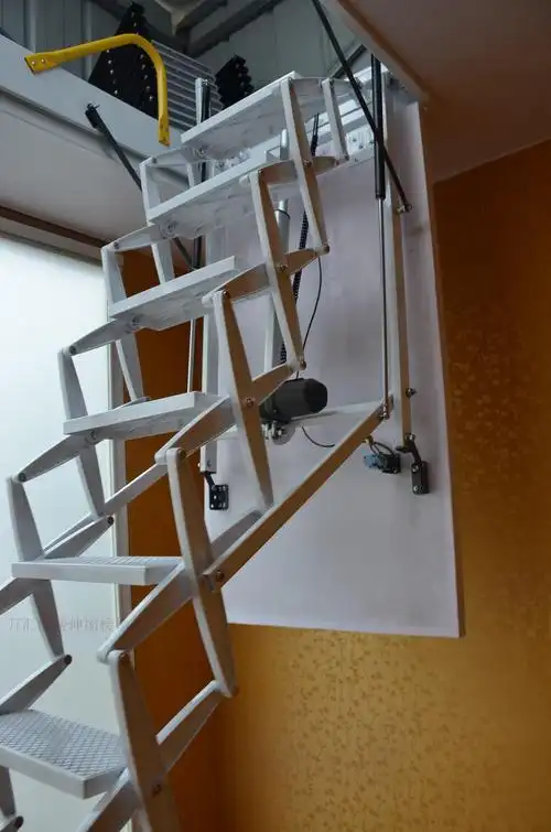 高档家用遥控全自动电动钛镁合金伸缩楼梯楼梯阁楼楼梯升降楼梯