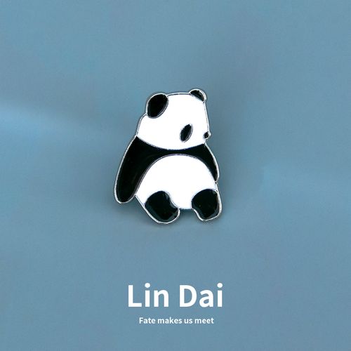 卡通国宝小熊猫胸针可爱金属徽章别针装饰包包饰品创意百搭配饰
