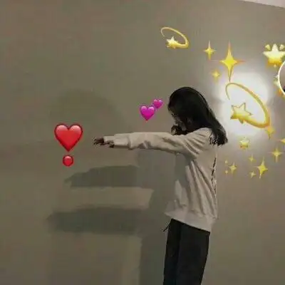 发射爱心箭闺蜜头像高清好看的biu发射爱心的的闺蜜头像图片