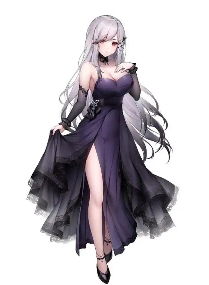 二次元晚礼服美女