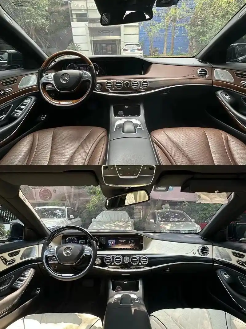 奔驰s400l   内饰改装完工.当一台车子老了之后   - 抖音