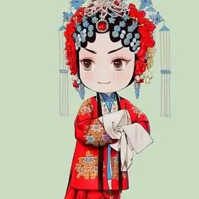 国粹京剧旦角卡通人物头像
