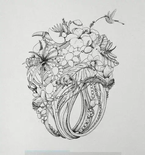 素描戒指简笔画