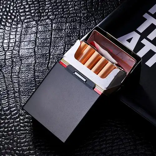 金属烟盒子20支装烟盒金属合男士铝合金个性创意便携翻盖壳香菸盒子