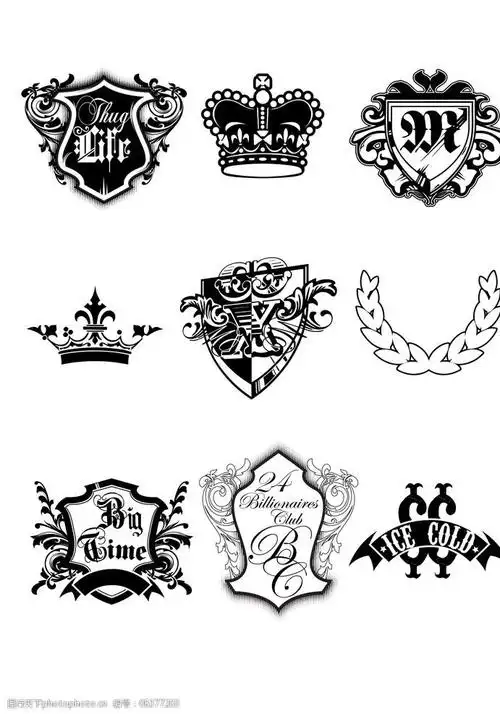 欧式徽章皇家标志eps矢量图片