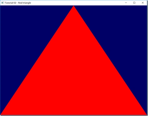 opengl学习--02--绘制一个红色三角形