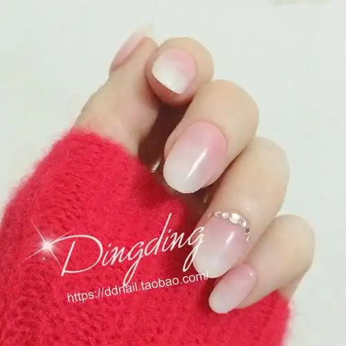 手工定做定制 渐变美甲成品甲片 日系光疗短款自然美甲假指甲贴片