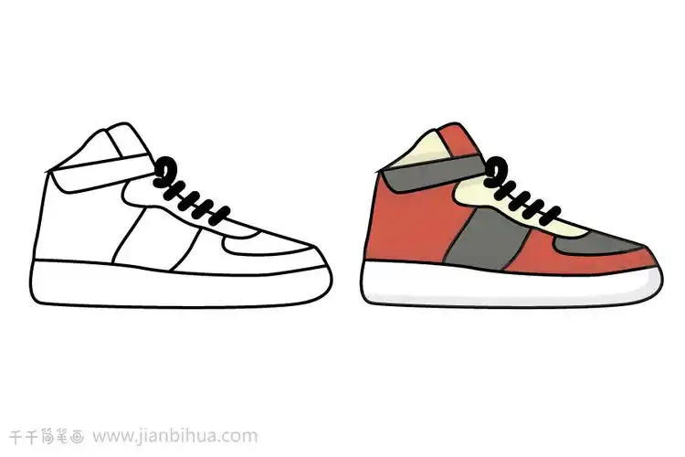 儿童启蒙画种类繁多的鞋子简笔画图片大全
