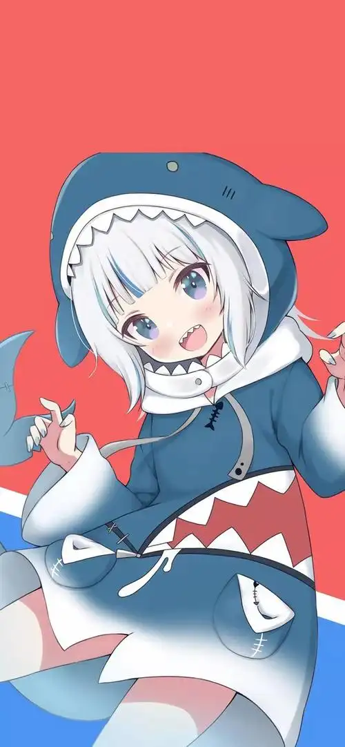 鲨鱼手机壁纸超清卡通(超级可爱的鲨鱼)(3)