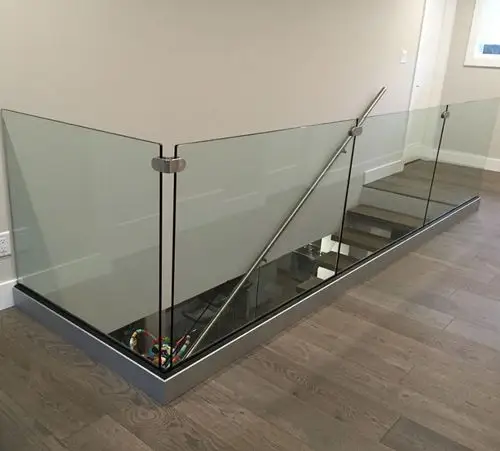 u通道不锈钢304玻璃阳台栏杆栏杆无框玻璃diy安装