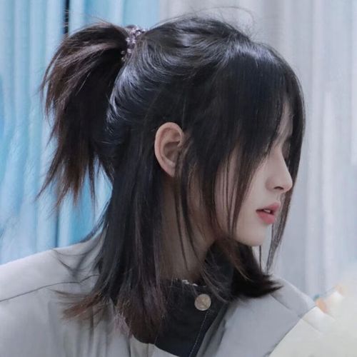 京懿选短发尴尬期假发狼尾假头男女通用鲻鱼头网红日常自然头套式圆脸