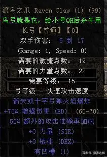 暗黑2使用率最高的各种暗金装备详解