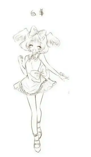 十二星座二次元公主简笔画