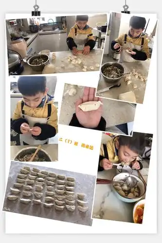 家长纷纷把小朋友包饺子的照片发群进行分享,家长们感慨孩子真的