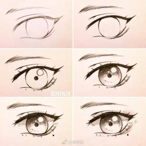 人物五官简笔画眼睛简笔画动漫眼睛画法步骤眼睛简笔画步骤4眼睛简笔