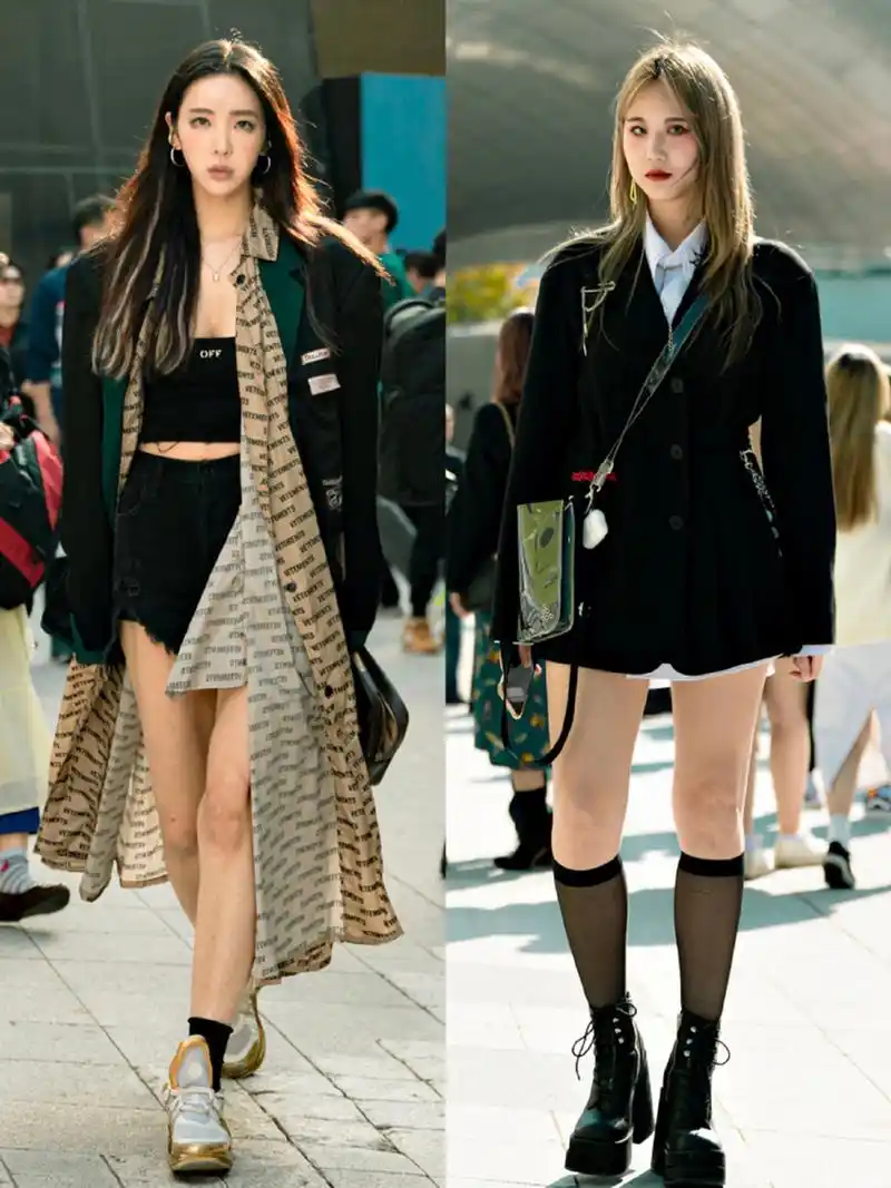 2021韩国小姐姐秋季街拍look 676767,都是很有个性的穿搭,你
